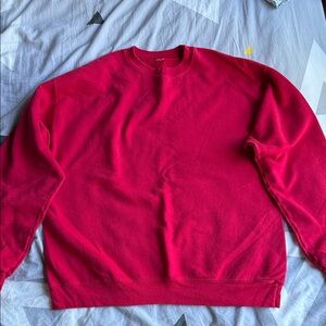 Vibrant Red Crewneck Sweater for Men